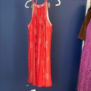 Elegant Red Lace Dress